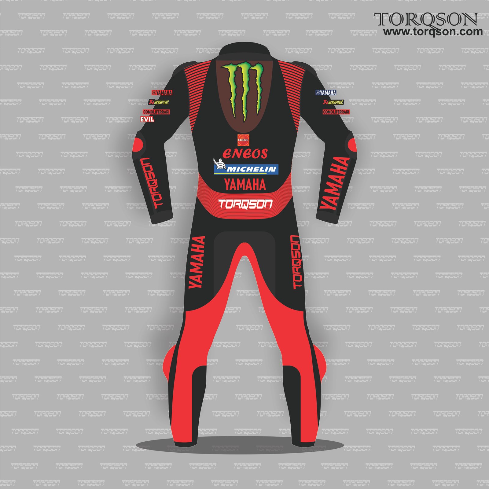 Men & Women Black Yamaha Motogp Motorcycle Racing Leather Biker Racing Suit