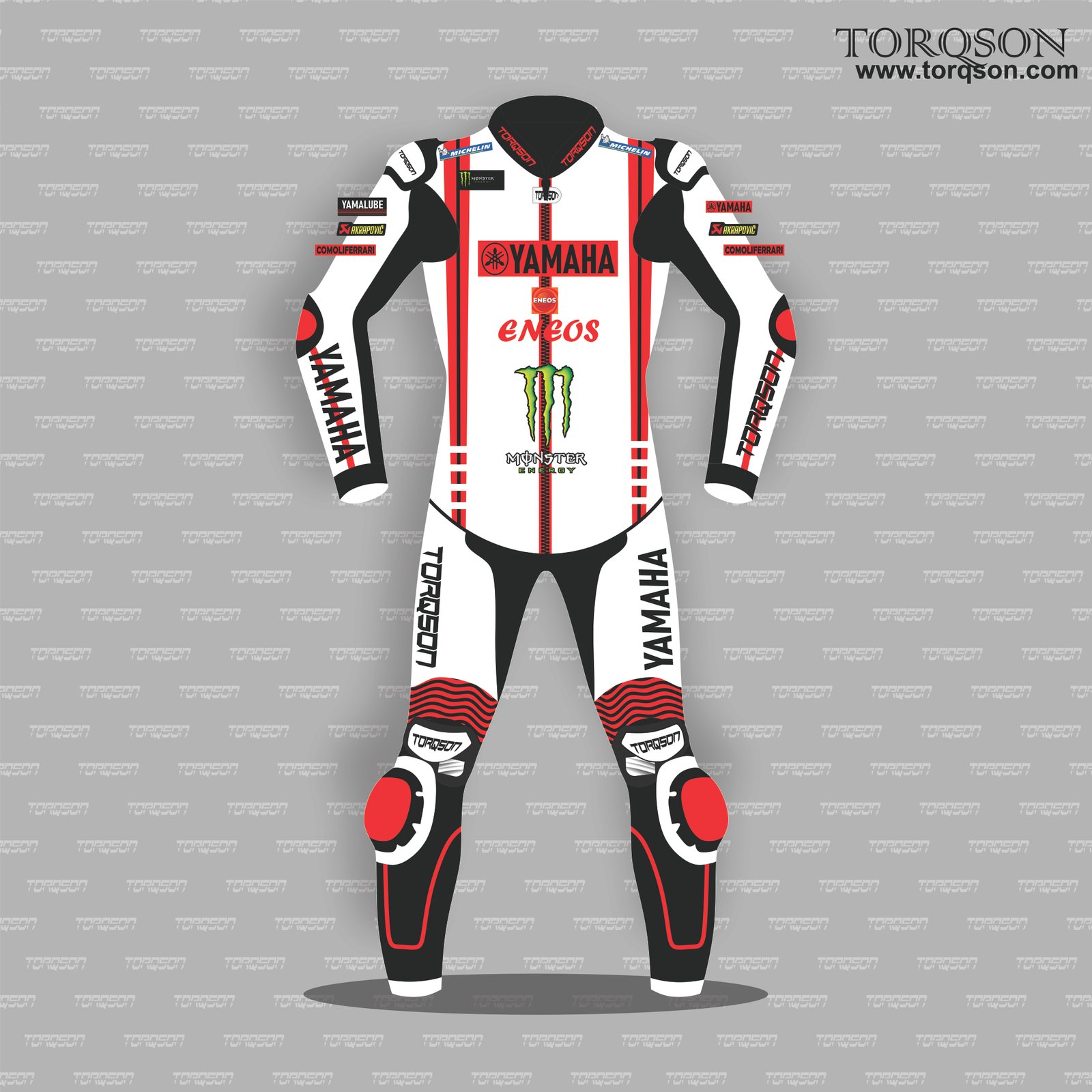 Men & Women White Yamaha Motogp 2025 Leather Motorcycle Racing Biker Suit