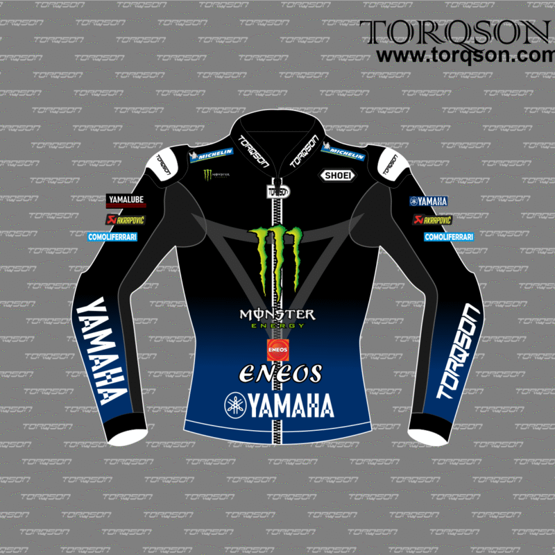 Mens Yamaha Motogp Motorcycle Racing Leather Jacket