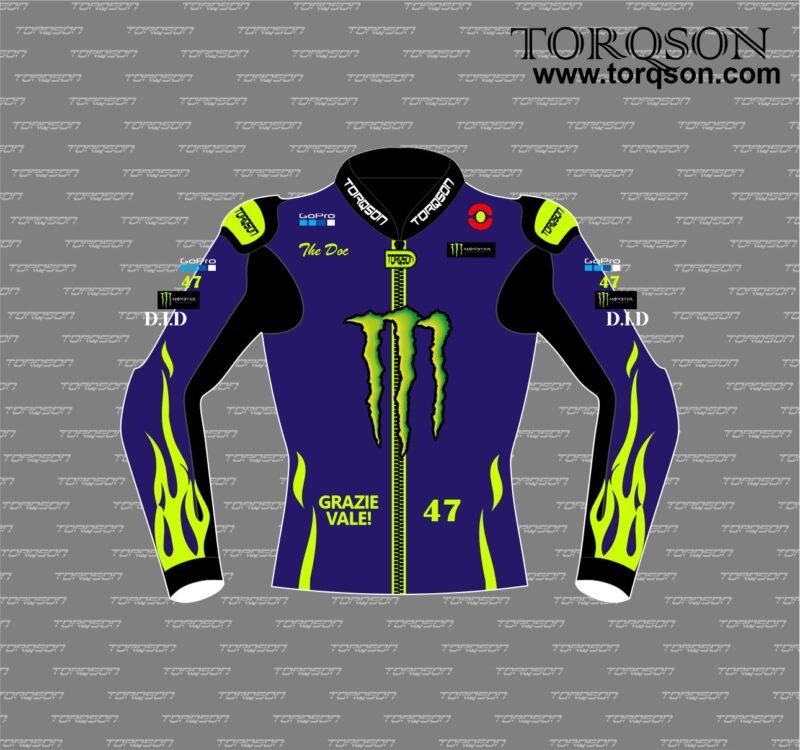 Men & Women VR 46 Motorbike Racing Biker Cowhide Leather Jacket