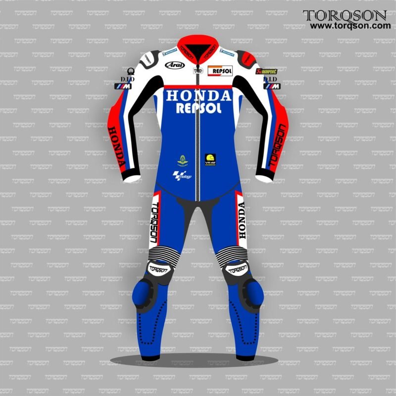 Luca Mrini Honda Repsol British GP 2024 Motorcycle Leather Race Suit