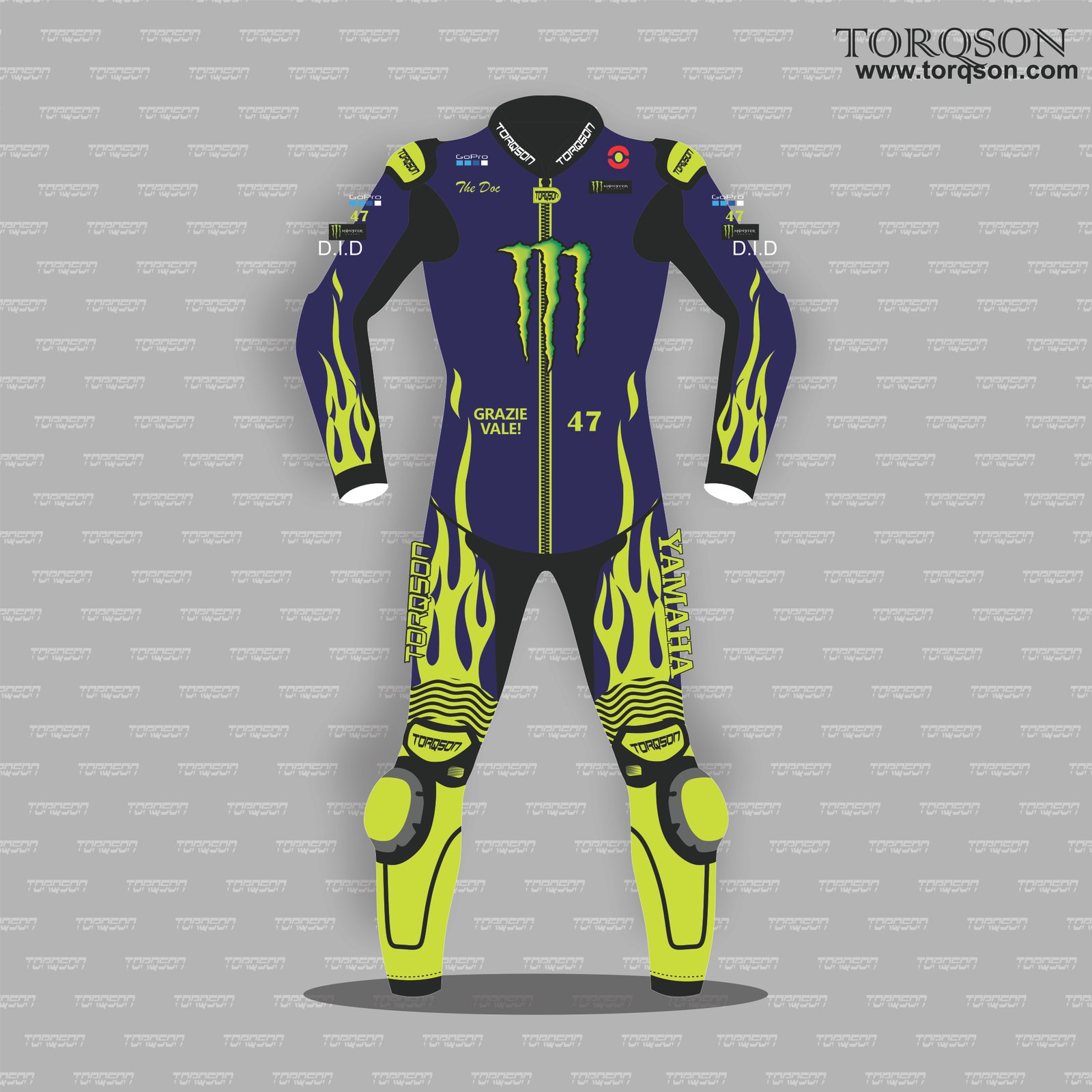 Grazie Vale 47 Yamaha Valentino Rossi Motorcycle Racing Suit
