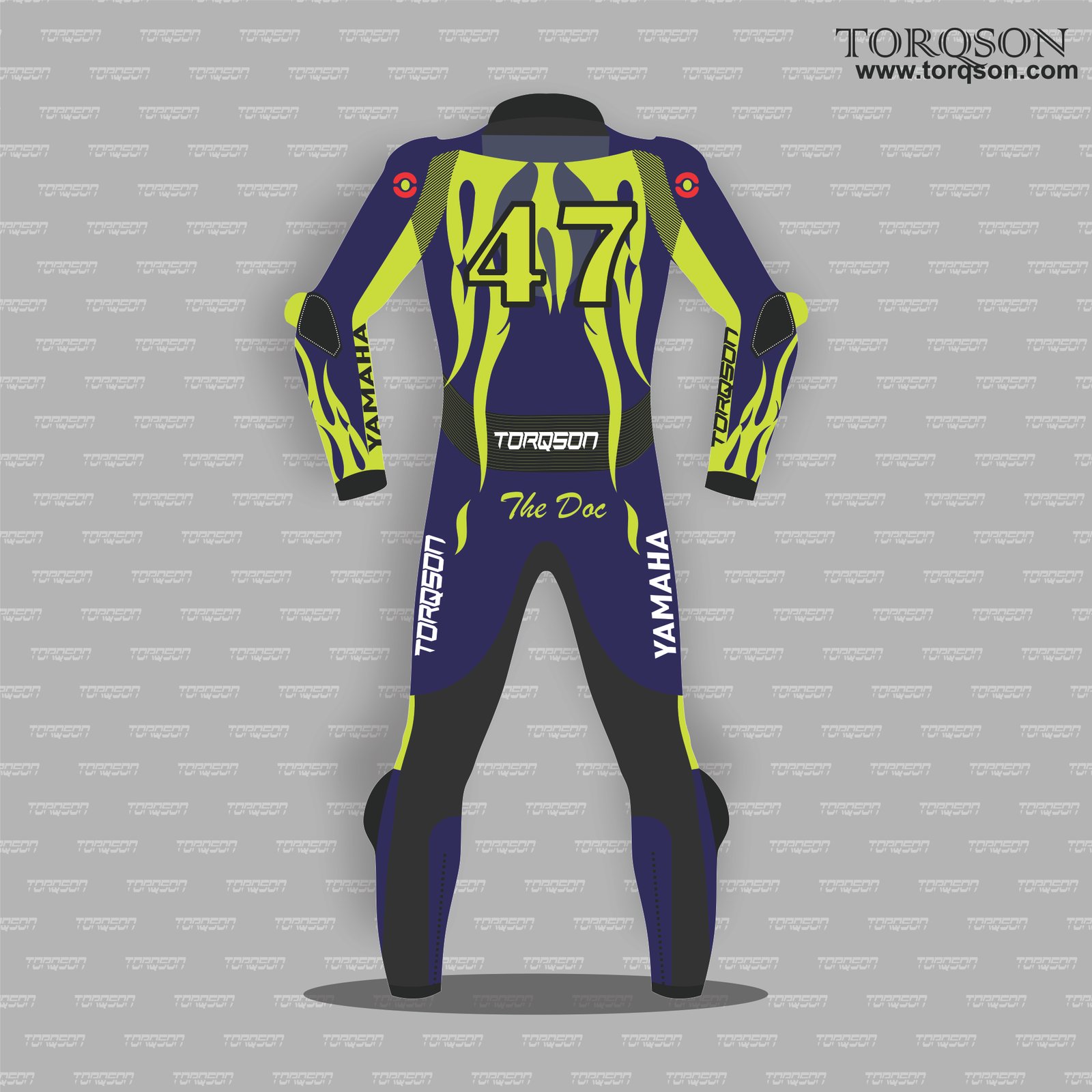 Yamaha Monster 47 Tribute Motorcycle Racing Suit – Rossi Inspired Edition
