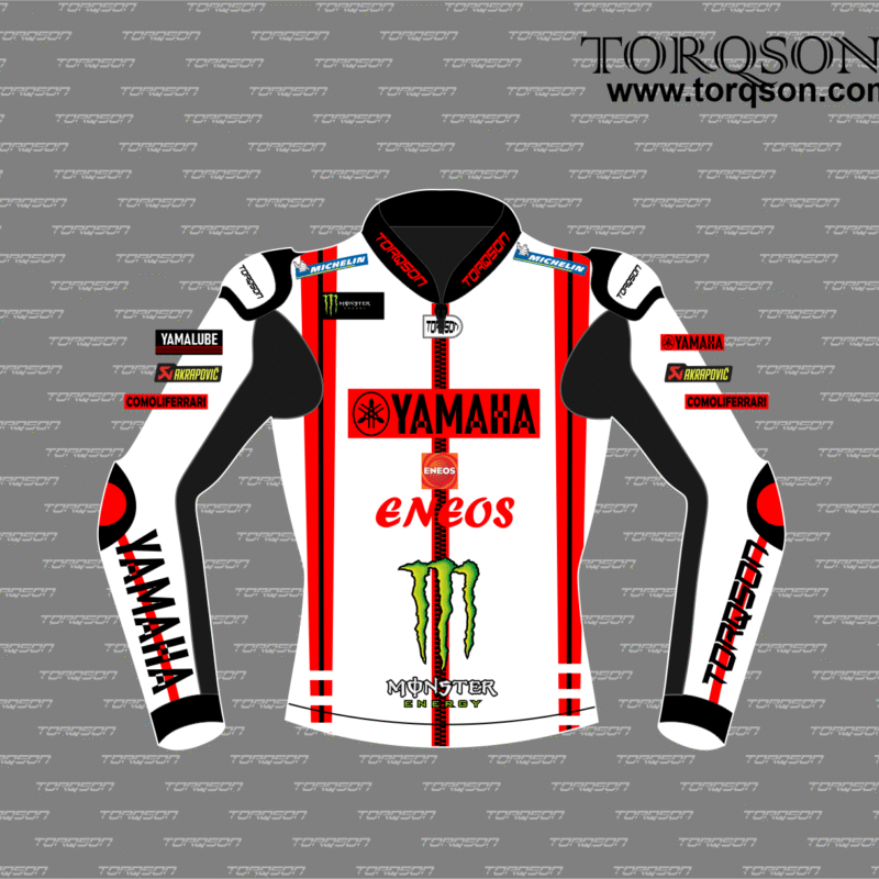 Men & Women White Yamaha Motogp Motorcycle Racing Leather Jacket Motorbike Racing Biker Jacket