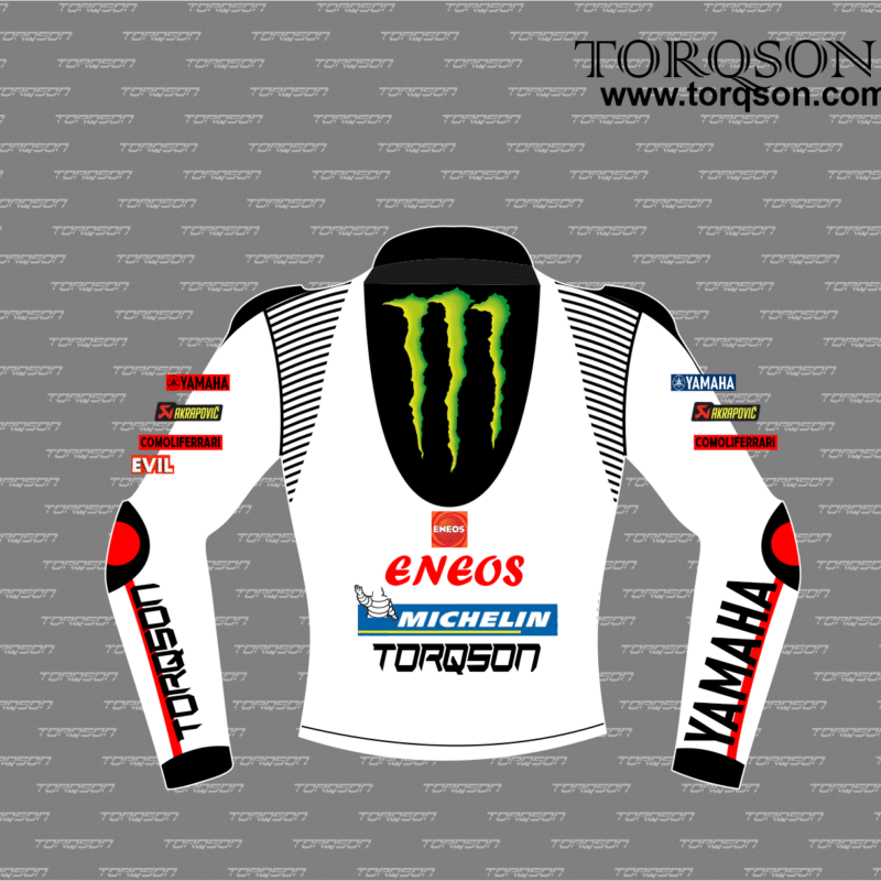 Men & Women White Yamaha Motogp Motorcycle Racing Leather Jacket Motorbike Racing Biker Jacket