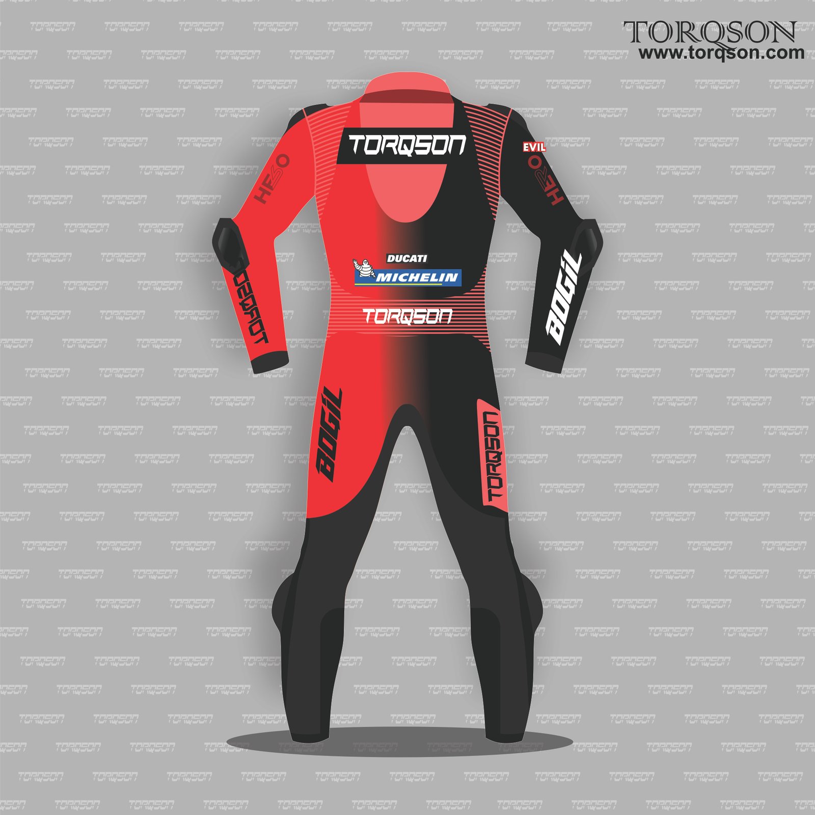 MotoGP Edition Enduro Motorcycle Racing Leather Suit – Red Black Track Suit