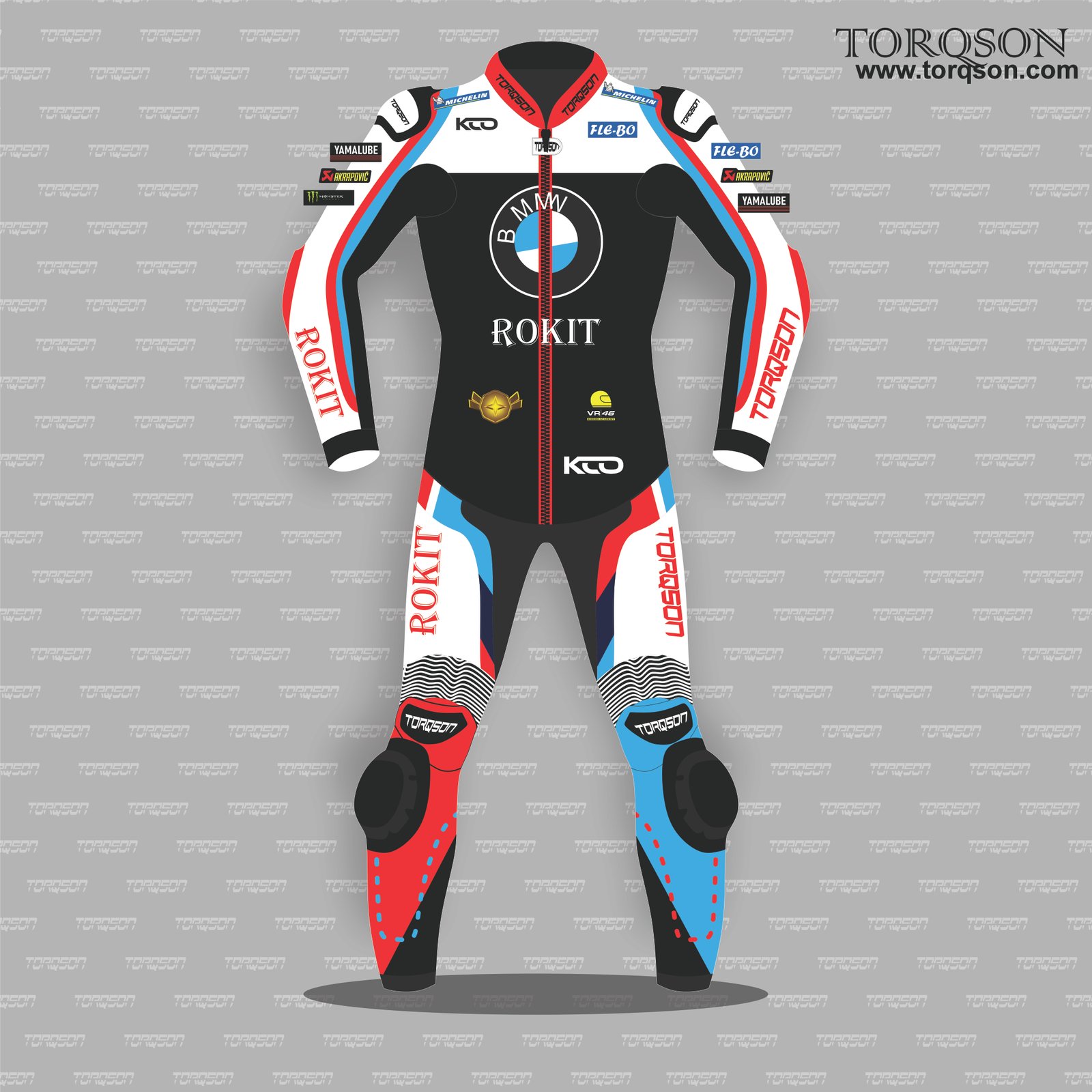 Men's BMW MotoGP Motorbike Racing Leather Biker Suit