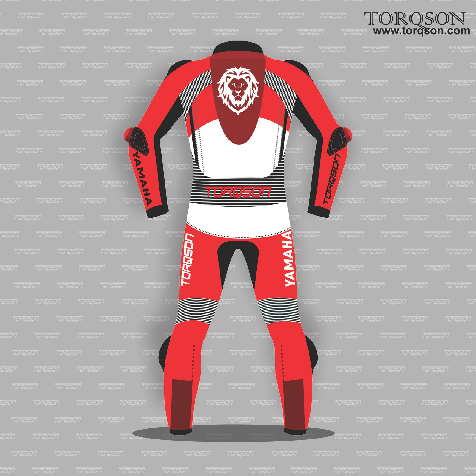 Singapore Flag Lion Yamaha Inspired Motorcycle Racing Leather Suit