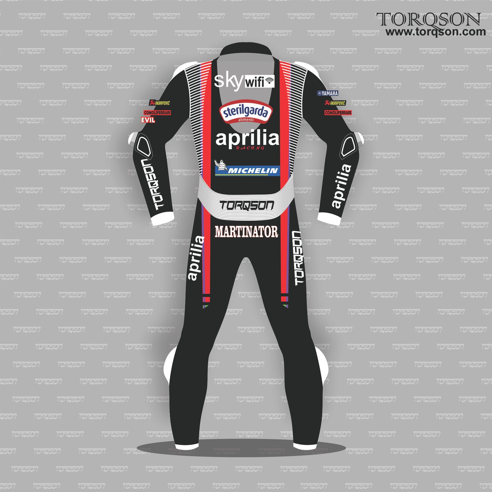 Motorcycle Full Body Suit Jorge Martin Aprilia MotoGP 2025