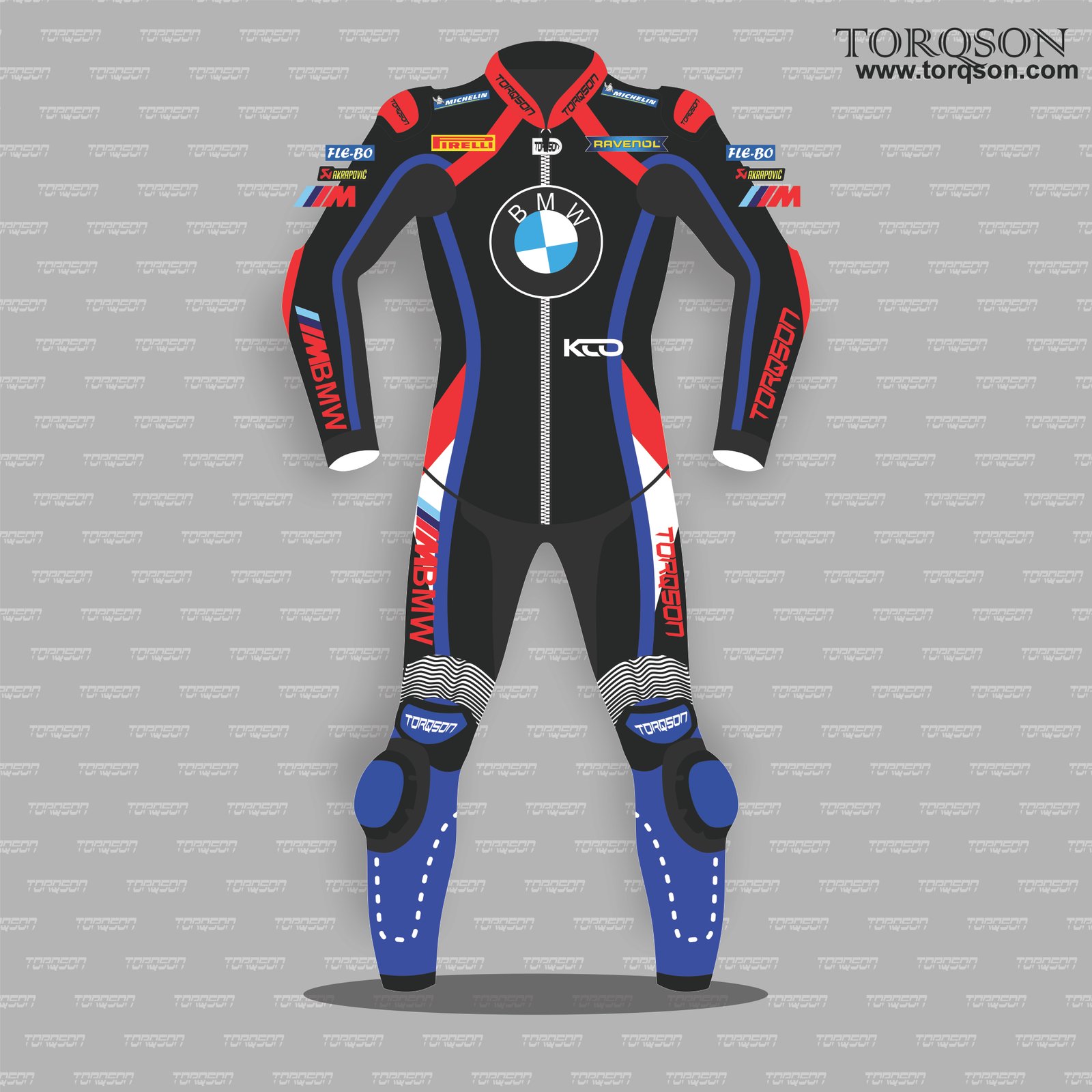 Men's BMW MotoGP Motorbike Racing Leather Biker Suit