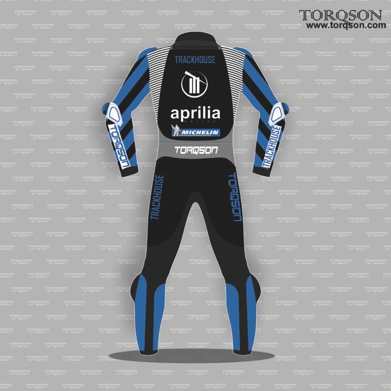 Aprilia Trackhouse MotoGP Style Motorcycle Leather Suit