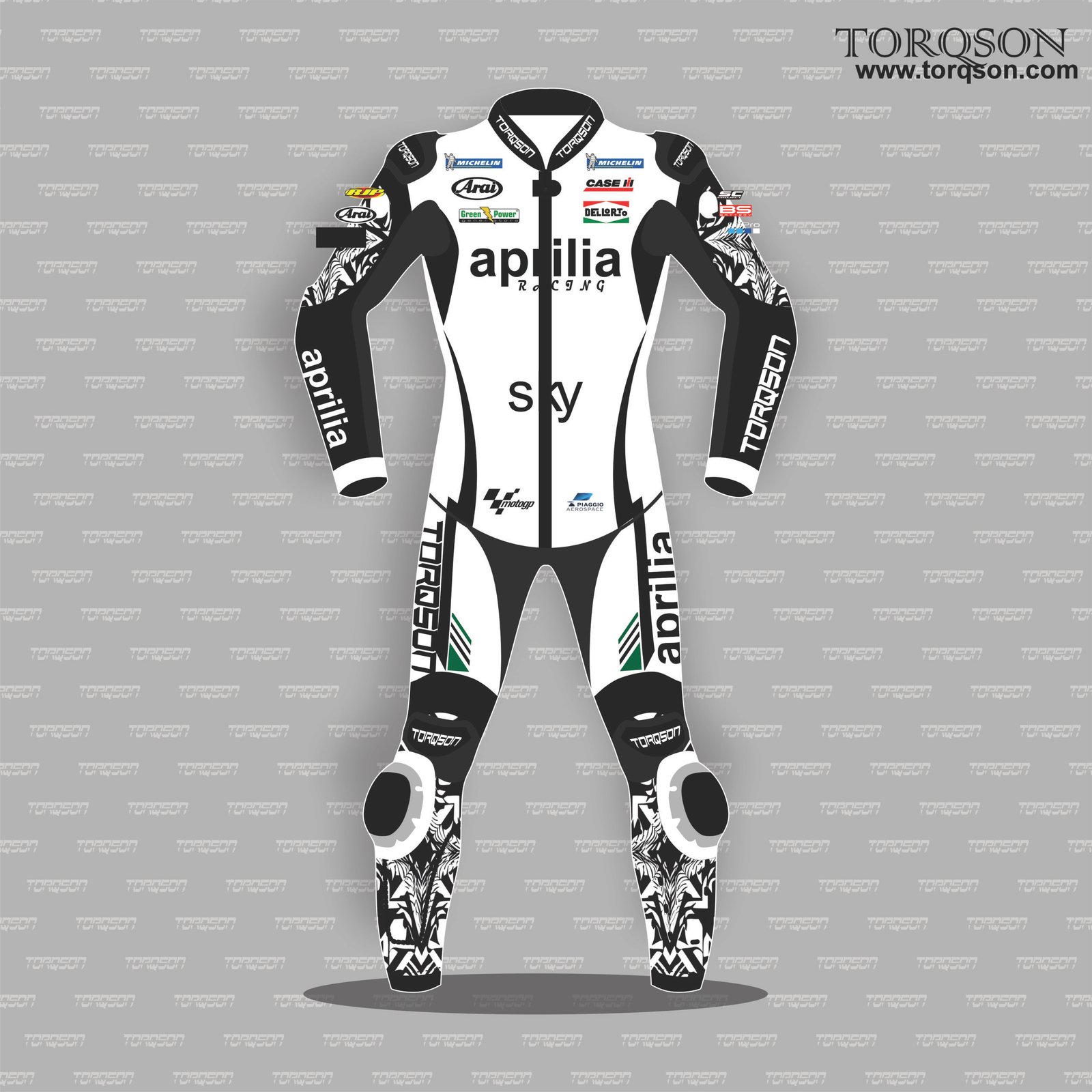 Aprilia Trackhouse MotoGP Style Motorcycle Leather Suit