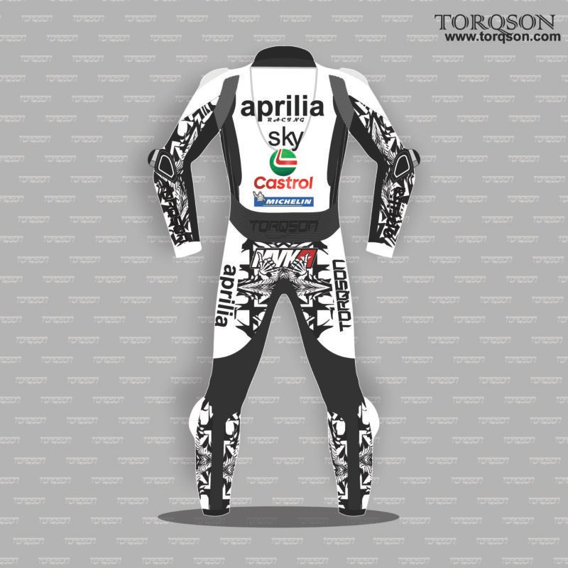 Aprilia Trackhouse MotoGP Style Motorcycle Leather Suit