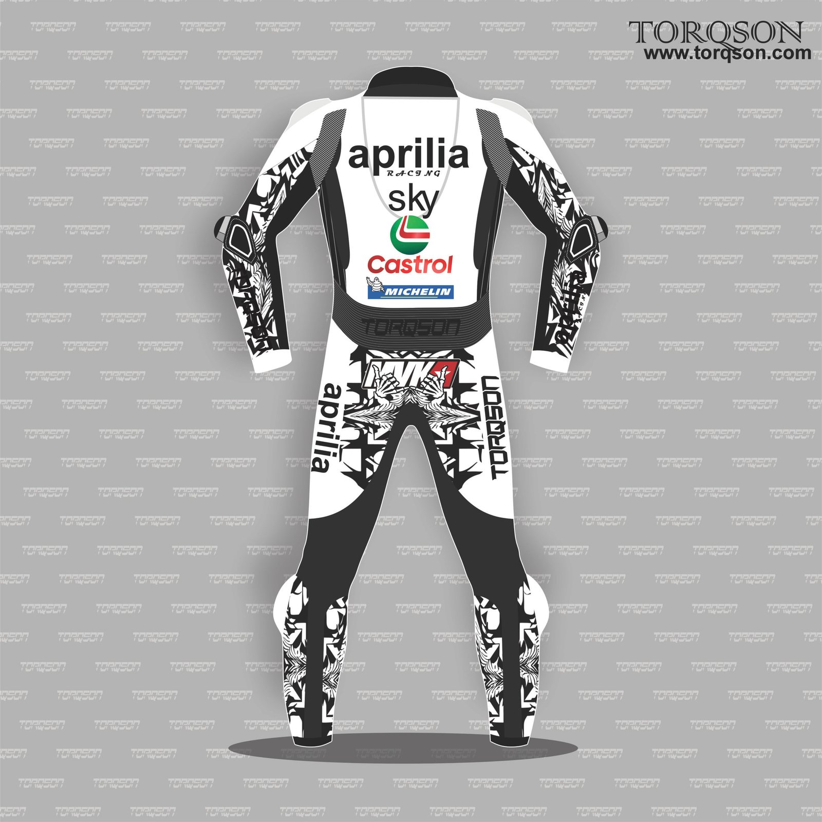 Aprilia Trackhouse MotoGP Style Motorcycle Leather Suit