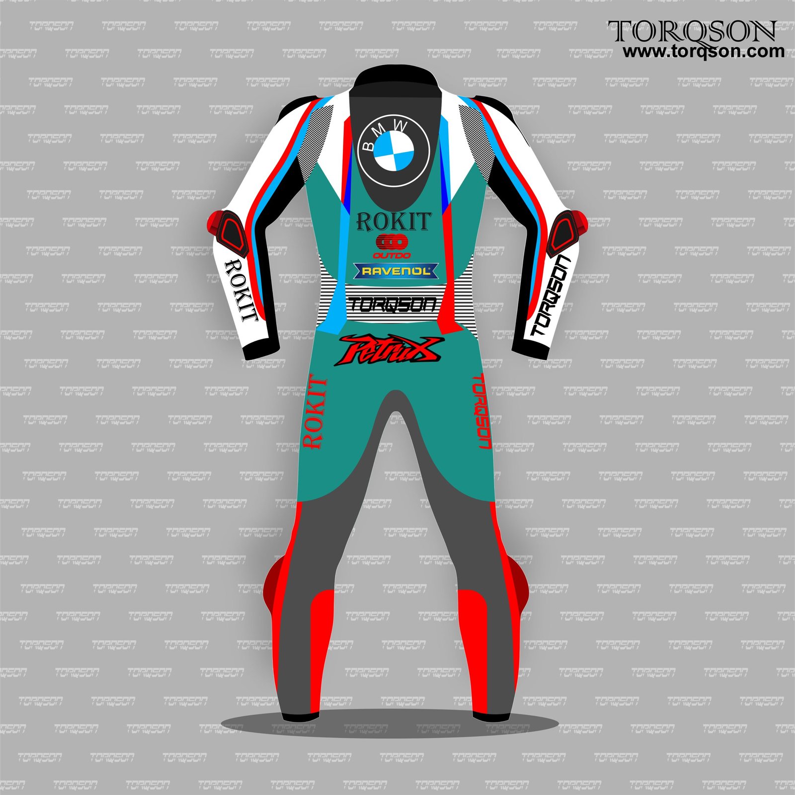 Men's BMW MotoGP Motorbike Racing Leather Biker Suit