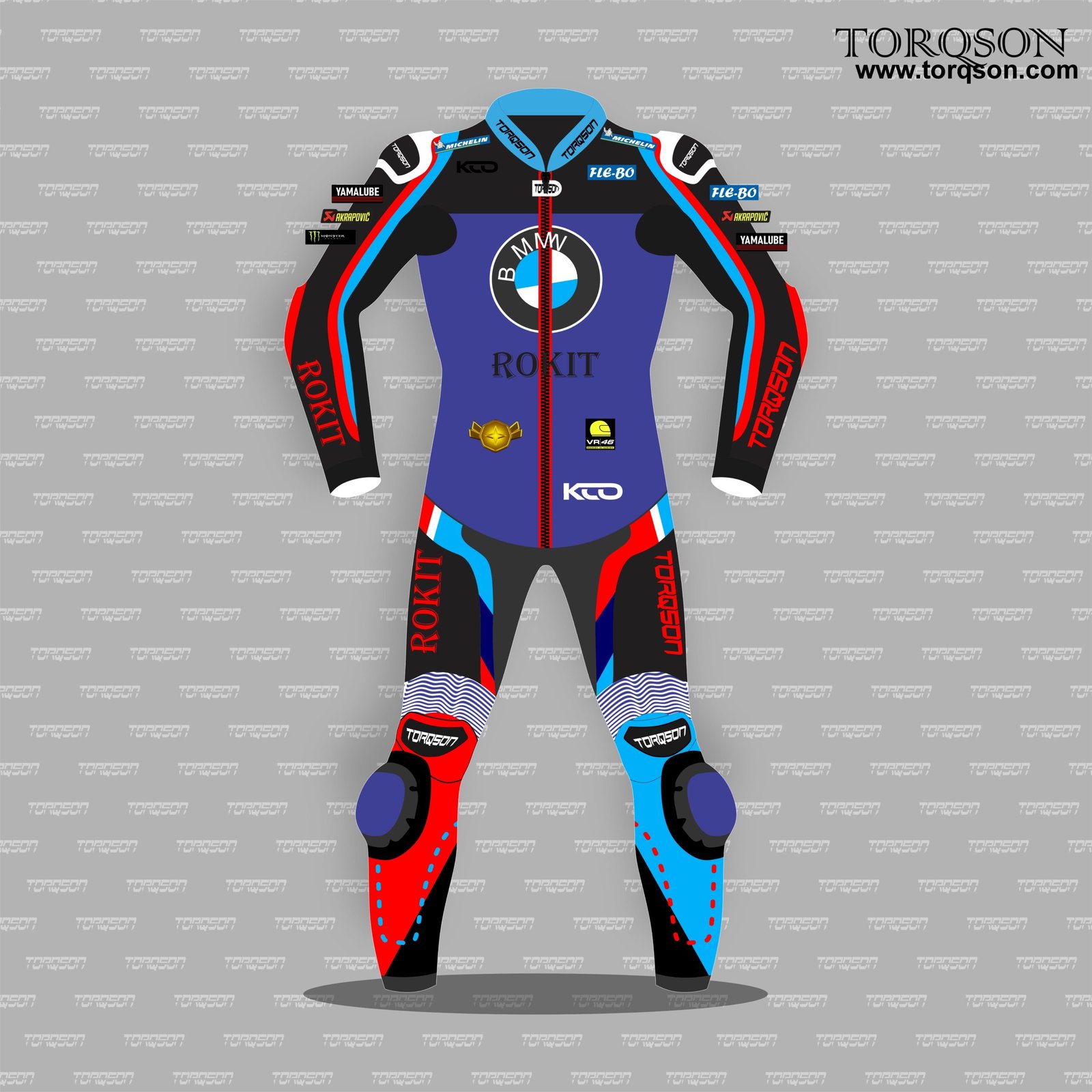 Men's BMW MotoGP Motorbike Racing Leather Biker Suit