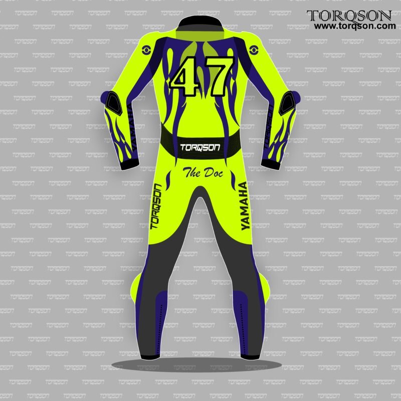 Grazie Vale 47 Yamaha Valentino Rossi Leather Motorcycle Racing Suit