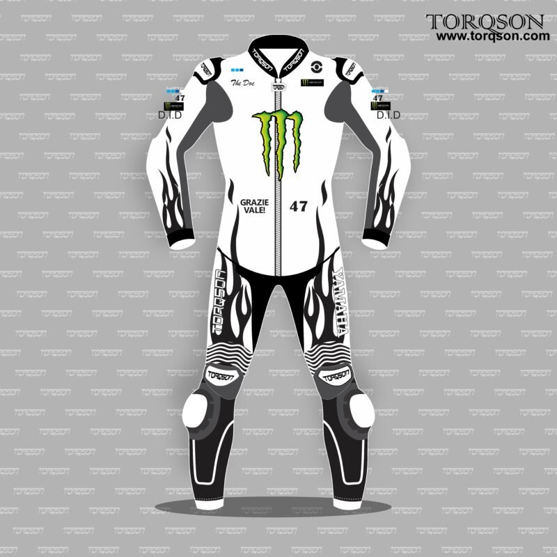 Grazie Vale 47 Yamaha Valentino Rossi Leather Motorcycle Racing Suit