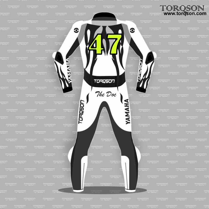 Grazie Vale 47 Yamaha Valentino Rossi Leather Motorcycle Racing Suit