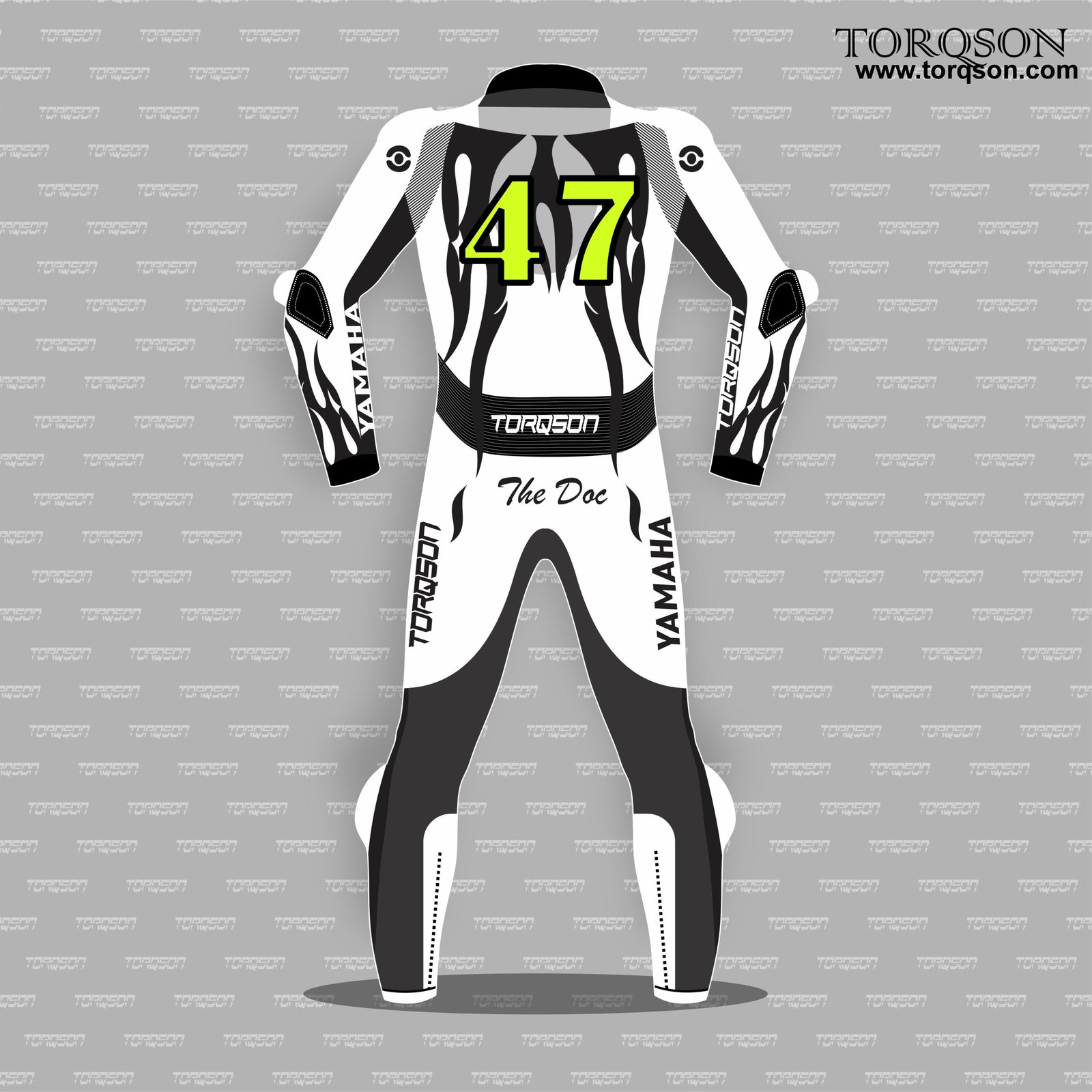 Grazie Vale 47 Yamaha Valentino Rossi Leather Motorcycle Racing Suit