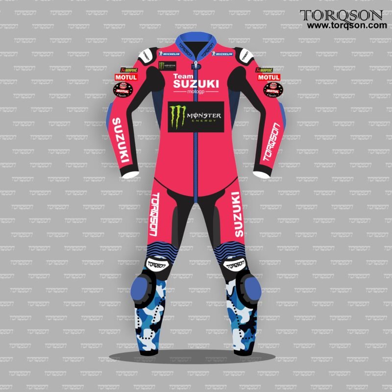 Suzuki Motogp Motorcycle Racing Leather Biker Racing Suit