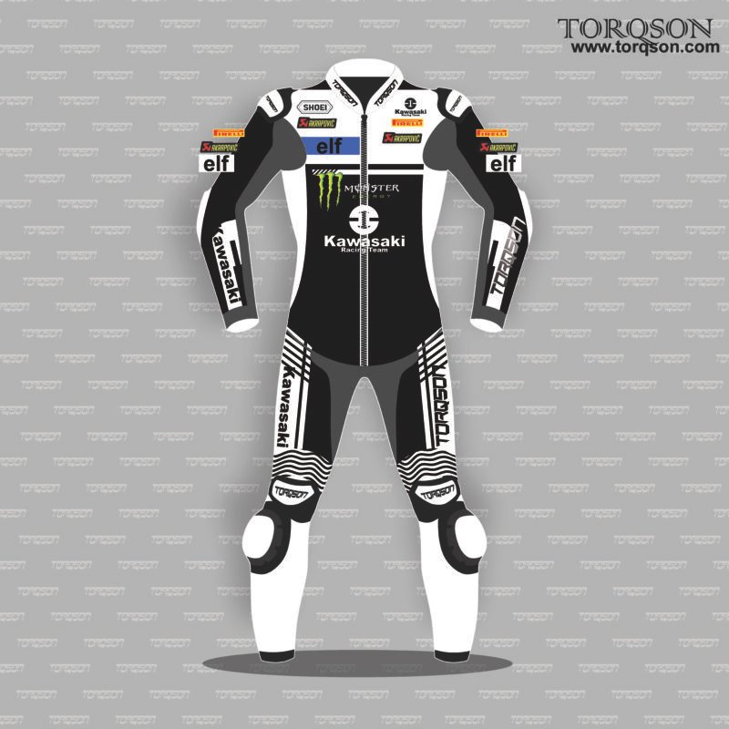 KAWASAKI NINJA MOTORBIKE RACING SUIT Kawasaki biker riding suit
